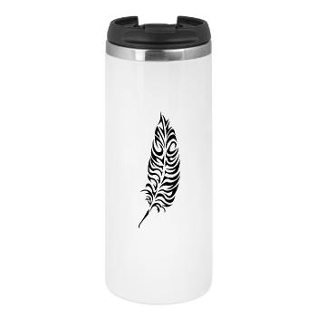 Plume-2 - Mug isotherme - blanc - Devant