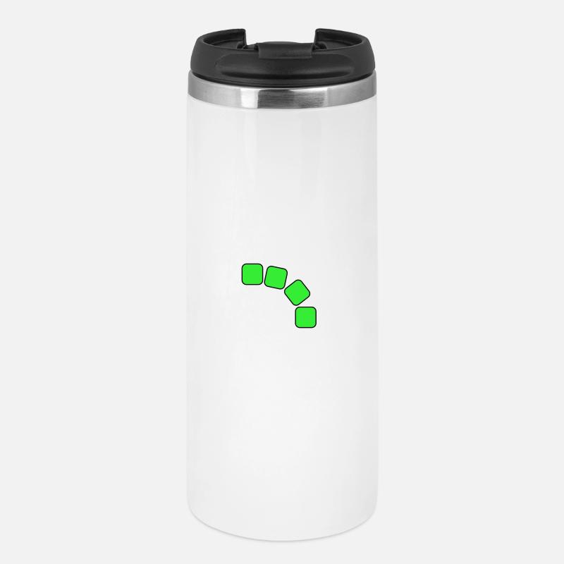 Grüne Quadrate Sequenz - Thermobecher - Weiß