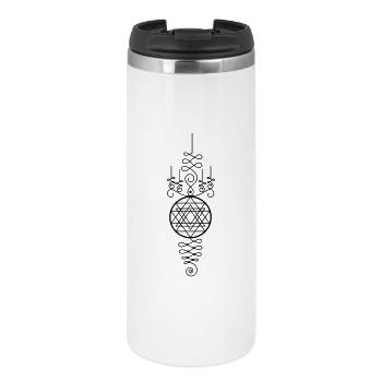 Totem du Yant d’Or – Géométrie spirituelle - Mug isotherme - blanc - Devant