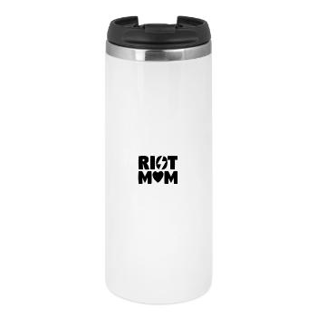 «RIOT MOM» logo - Thermal Cup - white - Front
