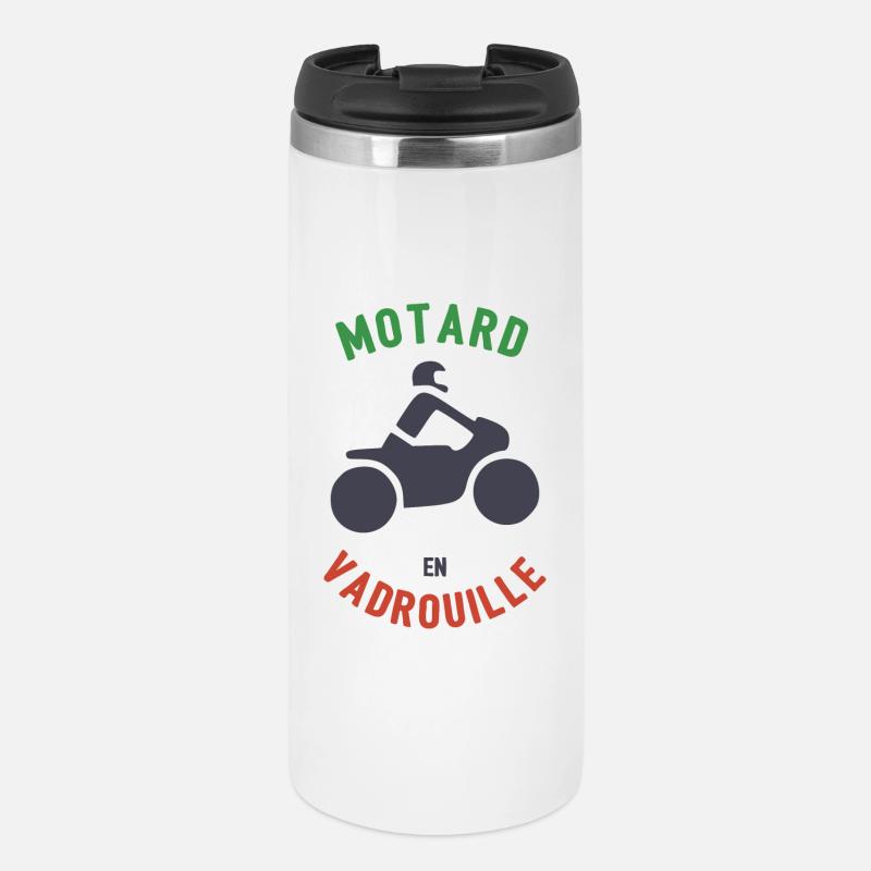 Biker in Mop - Thermal Cup - white