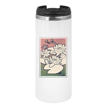 Water Lily Illustration – Tranquility & Nature - Thermal Cup - white - Front