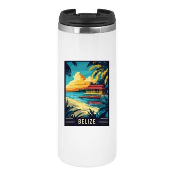 Découvrez le paradis tropical du Belize - Mug isotherme - blanc - Devant
