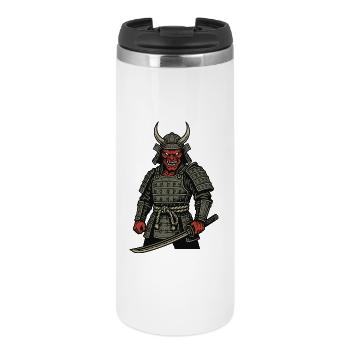 Oni Samurai - Demonic Warrior - Thermal Cup - white - Front