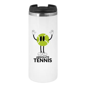 Absolutes Tennis - Thermobecher - Weiß - Vorne