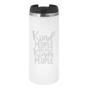 Kind People Are My Kinda People Friendliness - Thermal Cup - white - Front