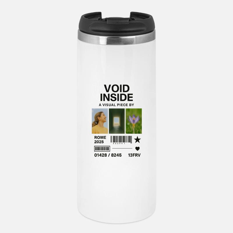Inner Void: Collage Light Flower - Thermal Cup - white