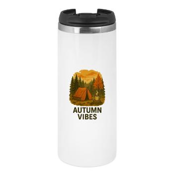 Autumn Vibes Outdoor Camping Design - Thermal Cup - white - Front