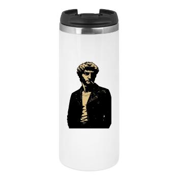 David Michelangelo Noir Rebell Portrait aus Leder - Thermobecher - Weiß - Vorne