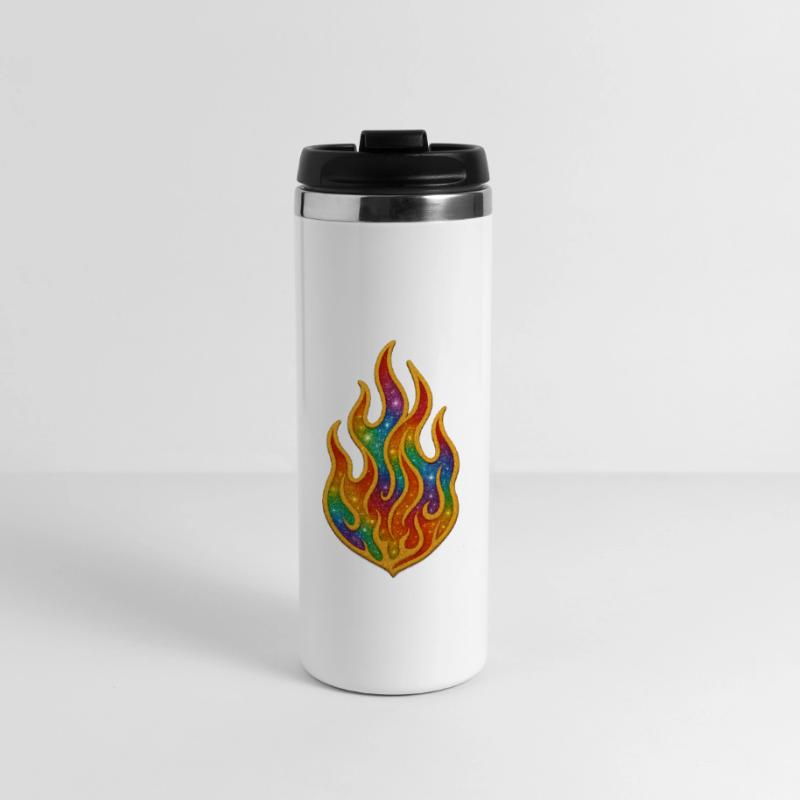 Rainbow Fire Patch Thermal Cup