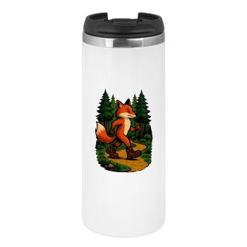 Renard errant dans la forêt - Mug isotherme - blanc - Devant