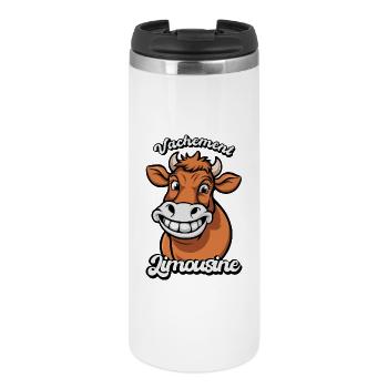 Vachement Limousine Humor Ländliches Landwirtschaftsgeschenk - Thermobecher - Weiß - Vorne