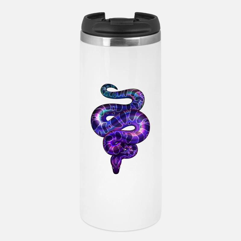 Neon Snake Violet - Thermal Cup - white