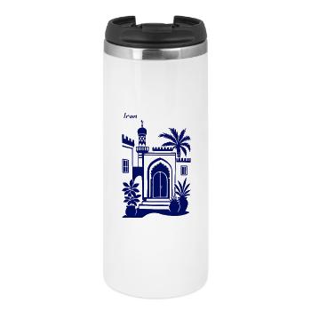 Iranian Door Architecture Palm Landscape - Thermal Cup - white - Front