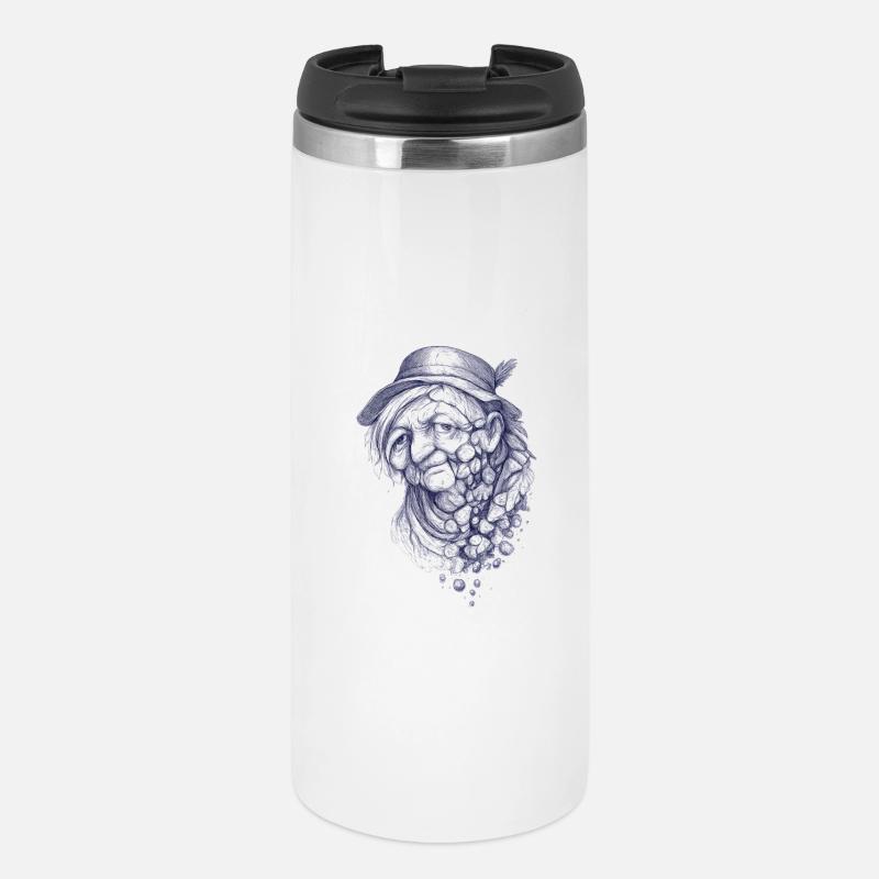 Portrait sur pierre - Mug isotherme - blanc