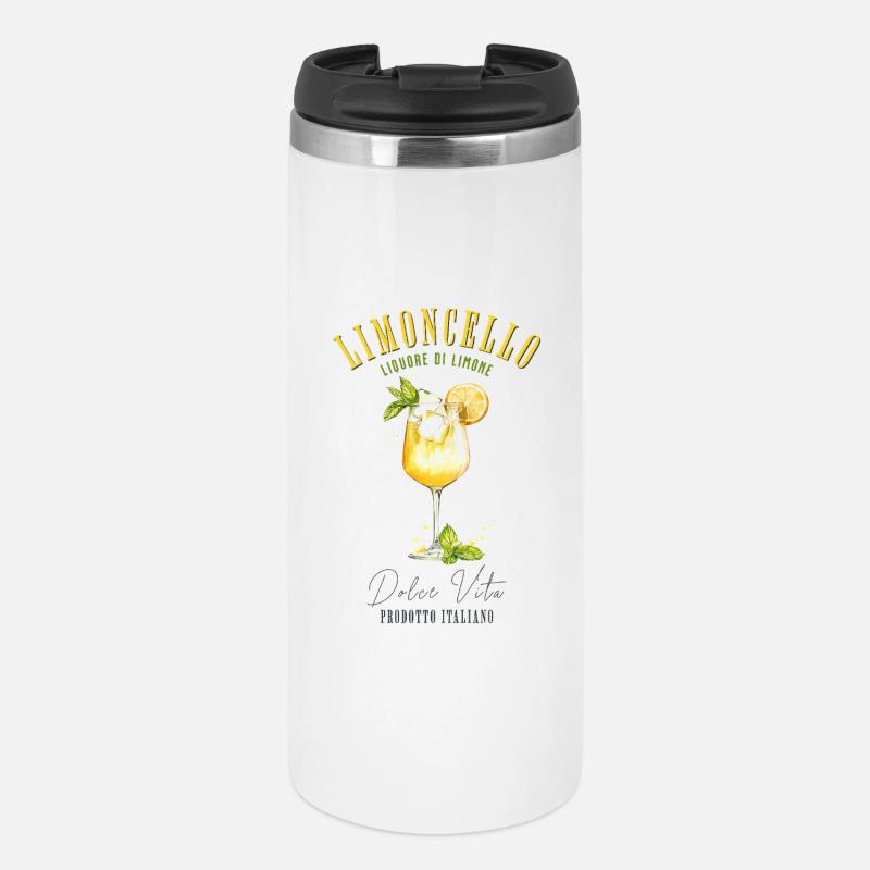 Limoncello Cocktail Likör Aperitif Drink Zitrone - Thermobecher - Weiß