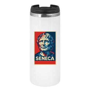 Seneca Pop Art Porträt - Thermobecher - Weiß - Vorne