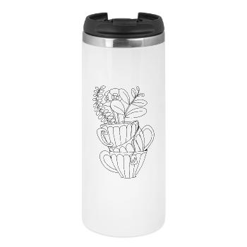Minimalist Tea Label - Thermal Cup - white - Front