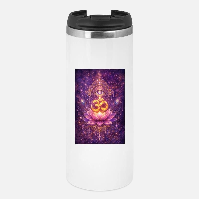 Magic Om Lotus - Thermal Cup - white
