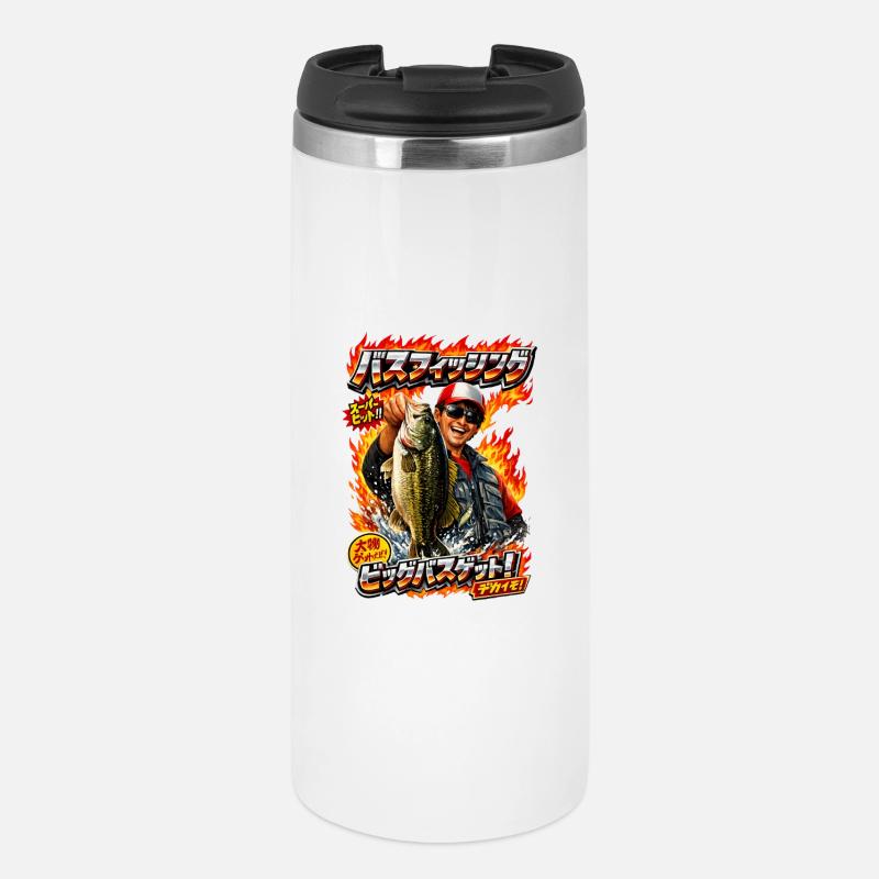 Logo de pêche - Mug isotherme - blanc