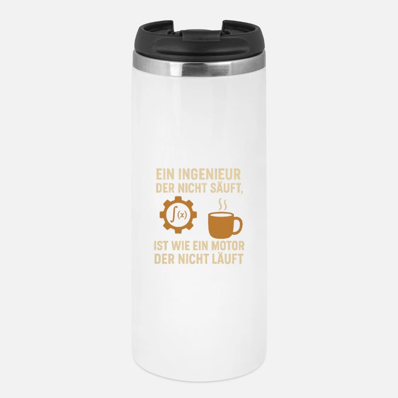 Engineer Humor Coffee Engine - Thermal Cup - white