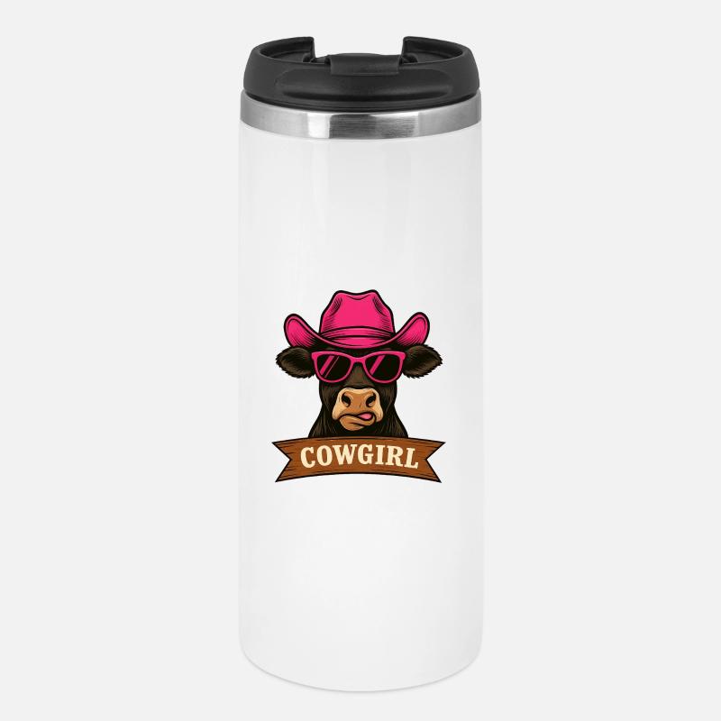Fille Vache - Mug isotherme - blanc