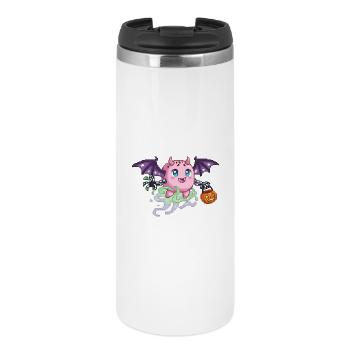 Kawaii Halloween Monster Pixel Art Design - Thermobecher - Weiß - Vorne