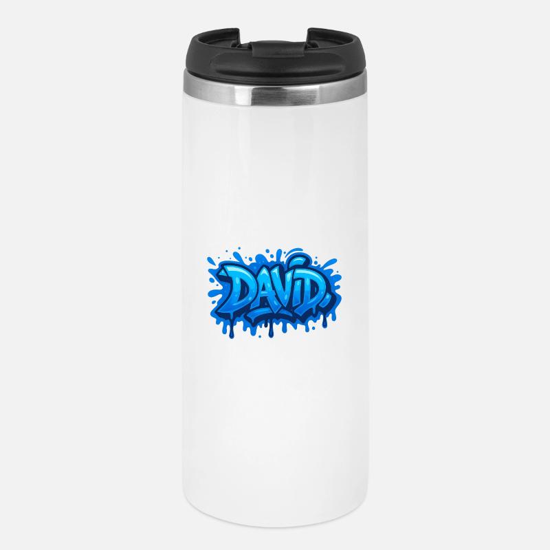 Graffiti DAVID Navnegave Ideel Printbar - Termokrus - hvid