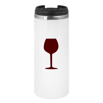 Weinglas, Wein - Thermobecher - Weiß - Vorne