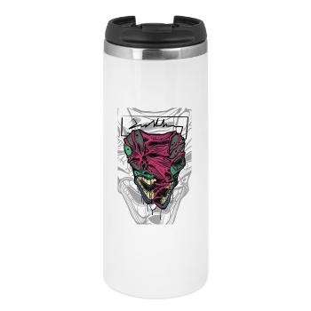 Colorful distorted mask face - Thermal Cup - white - Front