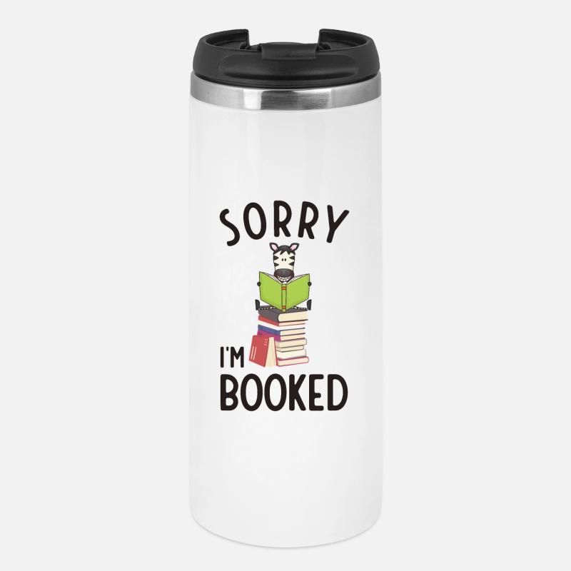 Sorry, I'm booked, reading Zebra - Thermobecher - Weiß