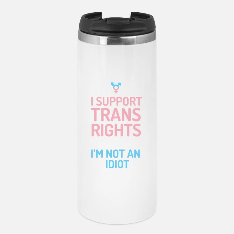 I Support Trans Rights - Thermal Cup - white
