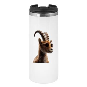 Steinbock Ziege Alpensteinbock Capricorn Ziegen - Thermobecher - Weiß - Vorne