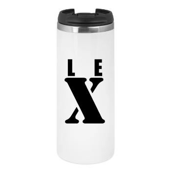 Lex – Conception du Prénom | Typographie minimale - Mug isotherme - blanc - Devant