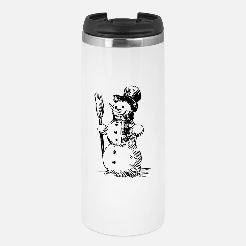 Schneemann - Thermobecher - Weiß