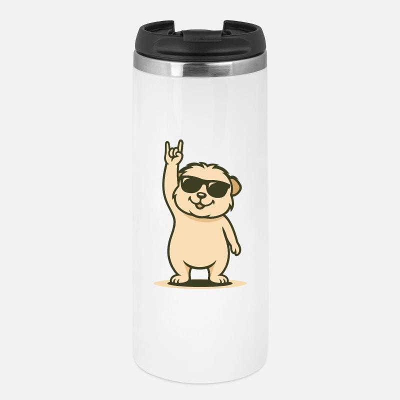 Rock'n'Roll Guinea Pig - Thermal Cup - white