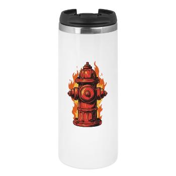 Fire Brigade Dad T-Shirt Gift Fire Brigade Fire Hydrant - Thermal Cup - white - Front