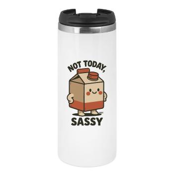 Not Today Milk Carton Sassy - Thermal Cup - white - Front
