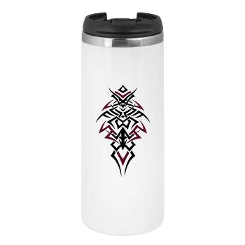 Tribal Tattoo – Masculine Power Symbol - Thermal Cup - white - Front