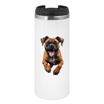 Boxer dans la conception de polygones de saut - Mug isotherme - blanc - Devant