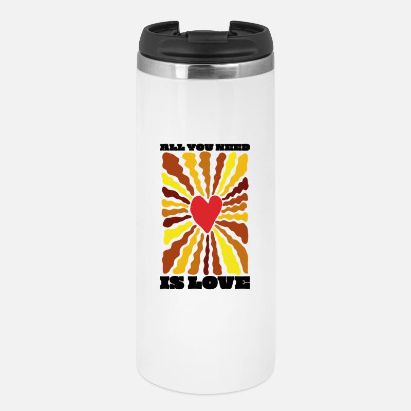TOUT CE DONT TU AS BESOIN, C’EST D’AMOUR - Mug isotherme - blanc