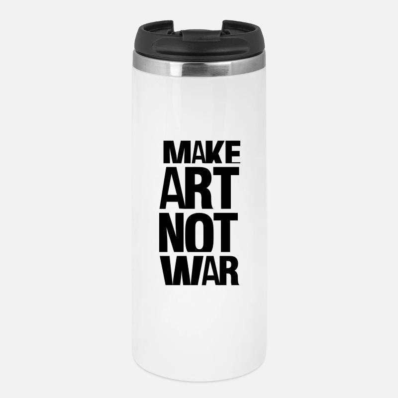 make art not war - Thermal Cup - white