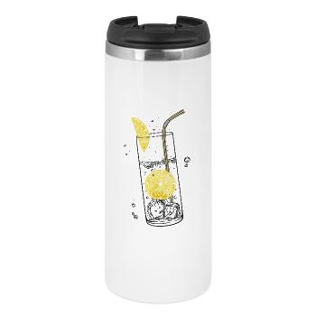 Zitronen Limonade Sommer Limo - Thermobecher - Weiß - Vorne