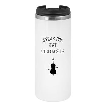 Violoncelle / Violoncelliste / Musique / Musicien - Mug isotherme - blanc - Devant
