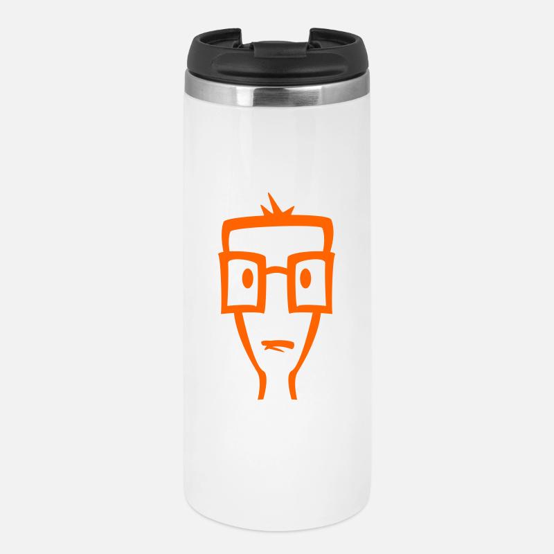 Boy with glasses - Thermal Cup - white