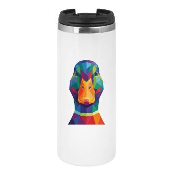 Art pop artistique géométrique coloré en tête de canard - Mug isotherme - blanc - Devant