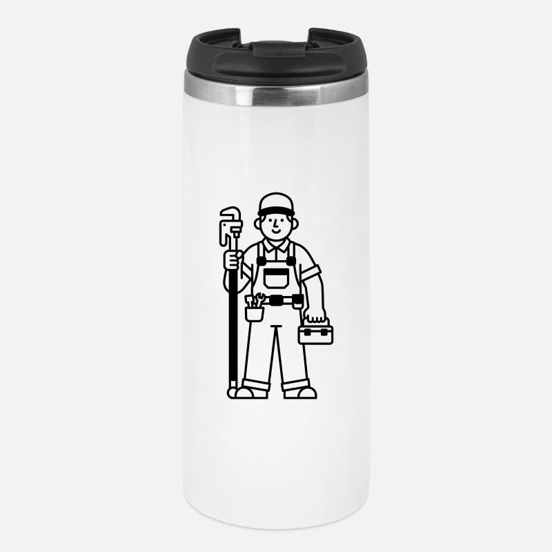 Plombier - Mug isotherme - blanc