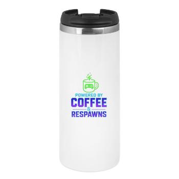 Propulsé par le café et les réapparitions - Mug isotherme - blanc - Devant