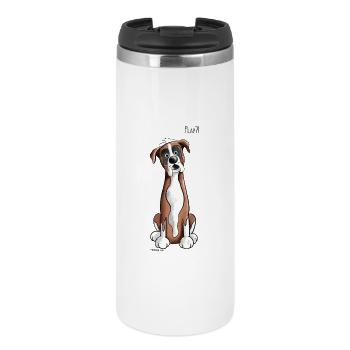 Deutscher Boxer Play - Thermobecher - Weiß - Vorne