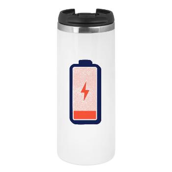 Batterie vide - chargez-moi ! - Mug isotherme - blanc - Devant